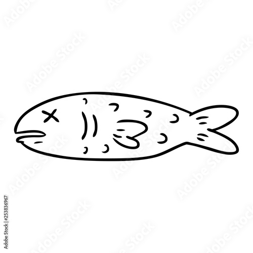 Line Drawing Doodle Of A Dead Fish Buy This Stock Vector And Explore Similar Vectors At Adobe Stock Adobe Stock