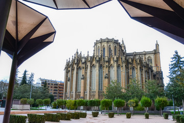 Wall Mural - Facade of the Cathedral of Vitoria- Gasteiz, Basque Country, Spain	