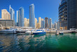 © Rastislav Sedlak SK - Dubai marina with luxury yachts and skyscrapers at the sunset, Dubai, United Arab Emirates