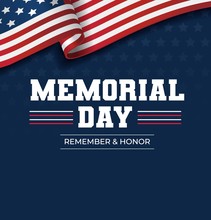 Happy Memorial Day Background. National American Holiday Illustration. Vector Memorial Day Greeting Card