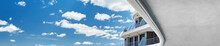 Horizontal Cropped Image Modern Building And Blue Sky