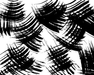 Brush grunge pattern. White and black vector.