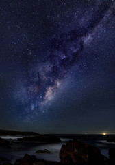 the milky way over boat harbour, nsw, australia