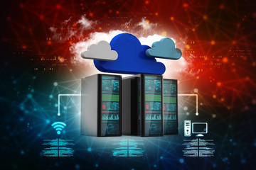 Aufkleber - internet cloud server cabinet