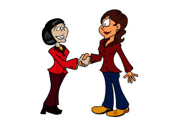 Wall Mural - Handshake businesswomen