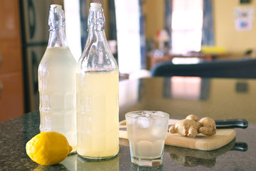 ginger ale homemade in the kitchen