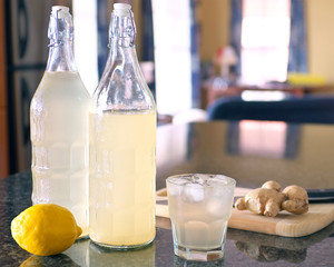 Wall Mural - bottles of homemade ginger ale