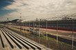 tribunes at Monza race circuit near Milan lombardy Northern Italy when not racing during summer