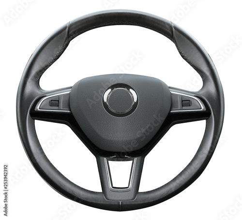 Fotografía black wheel on white background