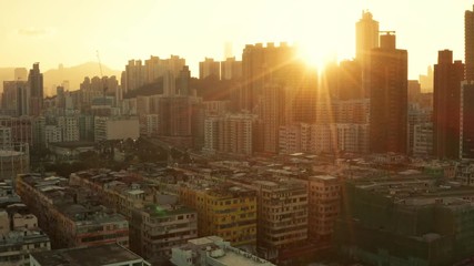 Wall Mural - Hong Kong city in Kowloon side