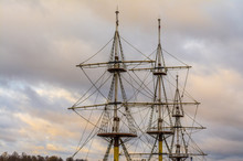 Boat Mast, Russian Ship, Velikiy Novgorod, Russia