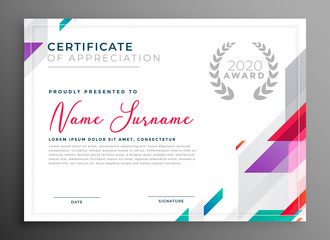 Wall Mural - modern certificate award template design