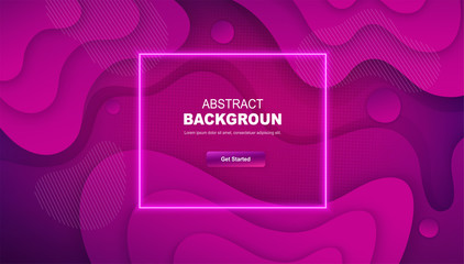 Poster - Dynamic gradient abstract background. Minimal geometric design with dots and liquid shapes.