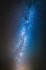 Wall Mural - blue universe, constellation with million stars in milkyway