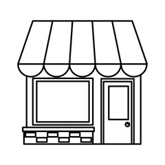 Wall Mural - store building facade icon