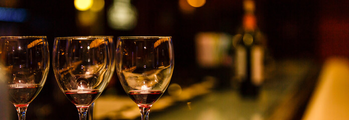 Wine glasses table