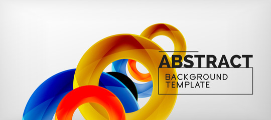 Poster - Vector circles abstract background
