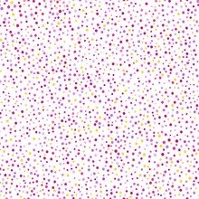 Purple And Yellow Random Dots Seamless Pattern, Vector Background