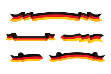 germany flag ribbon isolated on white background. vector illustration