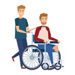 © Gstudio - young man in wheelchair with male helper