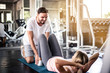 © kavee29 - Portrait Fitness coaches are controlling the training equipment of lovers, Helps create motivation for exercise,fitness concept