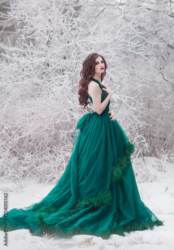 emerald green medieval dress