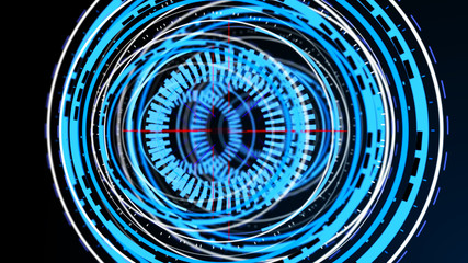 Wall Mural - technical futuristic banner. abstract radar with targets in action. radar digital overlap layer line