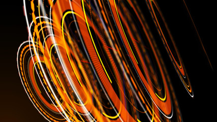 Wall Mural - technical futuristic banner. abstract radar with targets in action. radar digital overlap layer line
