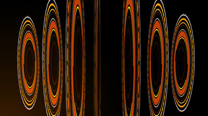 Wall Mural - technical futuristic banner. abstract radar with targets in action. radar digital overlap layer line