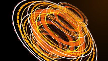 Wall Mural - technical futuristic banner. abstract radar with targets in action. radar digital overlap layer line
