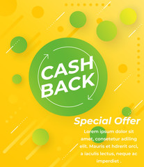 Sticker - cashback offer banner design