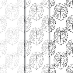  seamless floral pattern tropical palm leaves