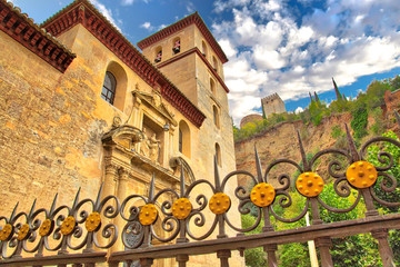 Wall Mural - Narrow Granada streets in a historic city center