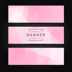 Wall Mural - vector purple banners abstract triangle background