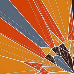 Aufkleber - Abstract geometrical concept. Modern covers design with low poly tesselated pattern of multicolored shapes. 3d rendering