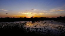 Beautiful Sunset From A Texas Marshland.