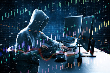 Poster - Investment and malware concept