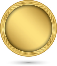 Gold Coin, Vector Illustration
