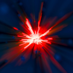 Poster - Bright vibrant red abstract blast or explosion