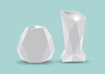 vase polygon vector illustration, 3d product vector design, Home decoration