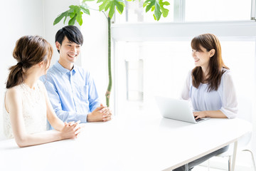 asian business group meeting in office