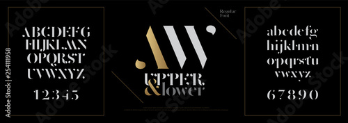 Fotografía Elegant alphabet letters font set