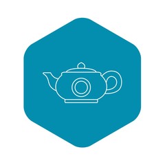 Poster - Teapot icon. Outline illustration of teapot vector icon for web design