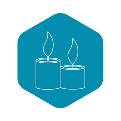 Wall Mural - Aromatic candles icon. Outline illustration of candles vector icon for web design