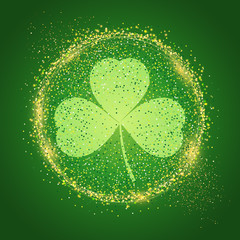 Wall Mural - St Patrick's Day background with shamrock