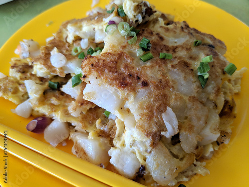 Fotomural Fried Turnip cake or radish cake