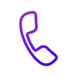 © radionastya - Phone icon. Handset Thin Purple icon.