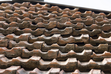  roof covered with old tiles