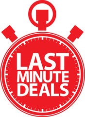 Wall Mural - Last minute deals stopwatch icon, vector illustration