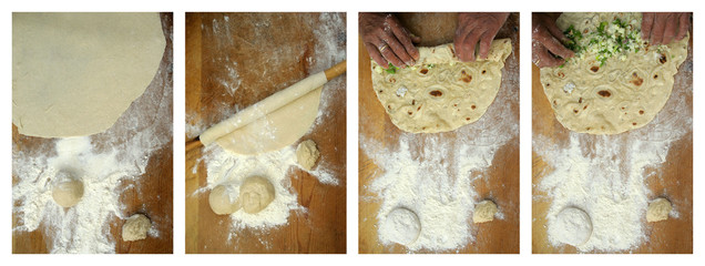 Making homemade pastry 